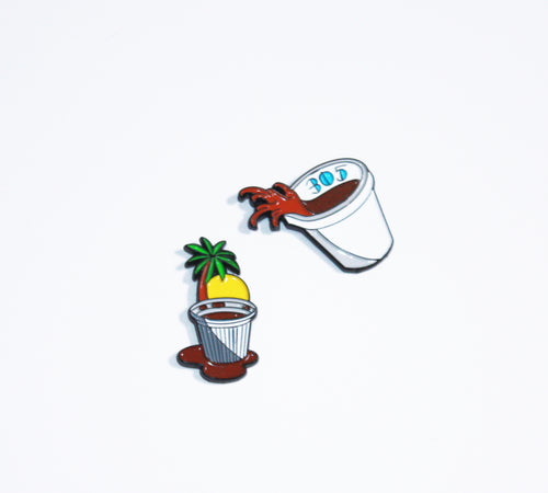 Cafecito '305' Palm Tree Enamel Pin Set